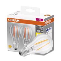 2x LED žárovka LED E27 A60 6,5W = 60W 806lm 2700K Teplá bílá 300° Filament OSRAM OSRLEDW3052
