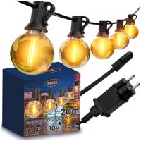 Berge LED zahradní girlanda - světelný řetěz - 20m - 60x žárovka G40 - 230V BG-G40-2060