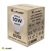 Berge LED žárovka - GU10 - ECOPLANET - 10W - 900Lm - studená bílá