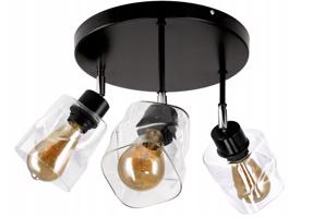 Berge LED závěsné stropní svítidlo 3xE27, rolovací, průhledný čtverec P0013/3XK024