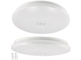 Berge Plafond LED stropní panel, povrchová montáž, 18W, kulatý, se senzorem pohybu a soumraku MP0337