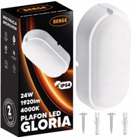 Berge Přisazené stropní LED svítidlo 24W - neutrální bílá PB-24W-GLORIA-IP54