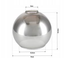 Berge Skleněná LED nástěnná lampa 1xE27 - kouřová koule P0015/1XK022