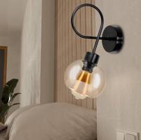 Berge Skleněná LED nástěnná lampa LOFT 1xE27 - jantarová barva LK0005/1XK021
