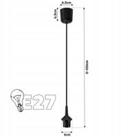 Berge Skleněná LED závěsná lampa 1xE27 - kouřová koule PP0001/K022