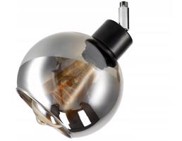 Berge Skleněná nástěnná lampa zabalená v obalu LED 1xE27 - kouřová koule LK0005/1XK022
