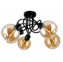 Berge Skleněné LED stropní svítidlo 5xE27 - jantarová barva LK0003/5XK021