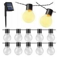 Berge Solární řetězové světlo zahradní LED girlanda venkovní 5m 10LED IP44 BLS025
