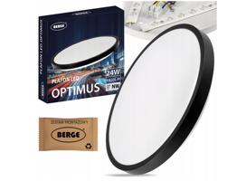 Berge Stropní kulatý LED panel - 24W - 1920lm - černý - neutrální bílá MP0434