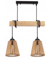 Berge Závěsné stropní LED svítidlo, dřevěný trám, 2xE27 kuželový lustr LDB-K-2XE27/2XLUCA04