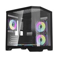 Darkflash Počítačová skříň Darflash FT350 + 5 ventilátorů ARGB (černá)