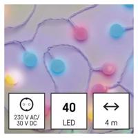 Emos LED světelný cherry řetěz – kuličky 2,5 cm, 4 m, venkovní i vnitřní, rGB nebo CCT, časovač D5AM01