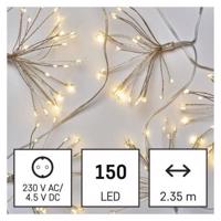 Emos LED světelný řetěz – svítící trsy, nano, 2,35 m, vnitřní, teplá bílá, časovač D3AW08