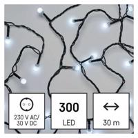 Emos LED vánoční cherry řetěz – kuličky, 30 m, venkovní i vnitřní, studená bílá, časovač D5AC04
