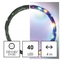 Emos LED vánoční nano řetěz zelený, 4 m, venkovní i vnitřní, rGB nebo CCT, časovač D3AM01