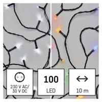 Emos LED vánoční řetěz 2v1, 10 m, venkovní i vnitřní, studená bílá/multicolor, programy D4AJ01