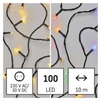 Emos LED vánoční řetěz 2v1, 10 m, venkovní i vnitřní, teplá bílá/multicolor, programy D4AH01
