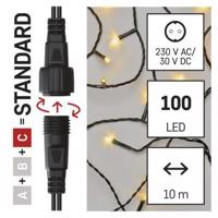 Emos Standard LED spojovací vánoční řetěz, 10 m, venkovní i vnitřní, teplá bílá D1AW03
