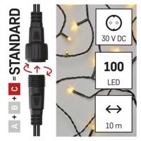 Emos Standard LED spojovací vánoční řetěz, 5 m, venkovní i vnitřní, teplá bílá D1AW02