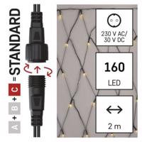 Emos Standard LED spojovací vánoční řetěz – síť, 1,5x2 m, venkovní, teplá bílá D1DW01