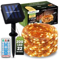 Girlanda solární zahradní 200x LED Ozdobne Druciki 22m 3000K Teplá bílá + Ovladač FILO LUMILED