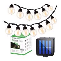 Girlanda solární zahradní 50x LED ozdobné koule 16.7m Teplá bílá 3000K GLADI 2 LUMILED LUMSOL0012