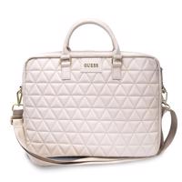 Guess Prošívaná brašna na 16" notebook - růžová 3700740469316