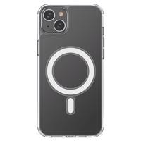 Hurtel Čiré magnetické pouzdro s MagSafe pro iPhone 14 Plus se stříbrným kroužkem - čiré 9145576267370