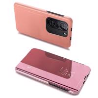 Hurtel Clear View Case flipové pouzdro Xiaomi Redmi K40 Pro+ / K40 Pro / K40 / Poco F3 růžové 9111201930452