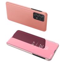 Hurtel Flipové pouzdro Clear View Case Samsung Galaxy A73 růžové 9145576245507