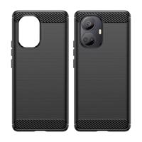 Hurtel Karbonové pouzdro pro Realme 10 Pro+ flexibilní silikonové karbonové pouzdro černé 9145576271858