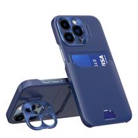 Hurtel Kožené pouzdro se stojánkem Samsung Galaxy S23 card wallet case with stand blue 9145576274910