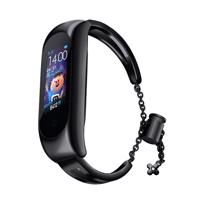 Hurtel Náhradní kovový náramek s řetízkem pro Xiaomi Mi Band 6 / 5 / 4 / 3 černý 9145576225530