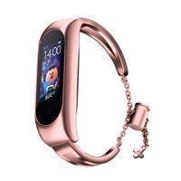 Hurtel Náhradní kovový náramek s řetízkem pro Xiaomi Mi Band 6 / 5 / 4 / 3 růžový 9145576225561