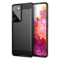 Hurtel Ohebné pouzdro Carbon Case Samsung Galaxy S21 Ultra 5G černé 9111201924819