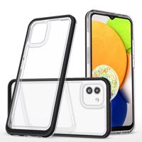 Hurtel Průhledné silikonové pouzdro 3v1 Samsung Galaxy A03 s rámečkem černé 9145576265932