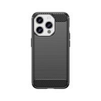 Hurtel Pružné pouzdro s karbonovým vzorem pro iPhone 15 Pro Carbon Case - černé 9145576279458