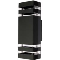 Idealed Dvojité fasádní svítidlo VELA II LED 2x GU10 černá IP54 IDEAOGR0007