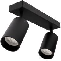 Idealed Svítidlo stropní QUALIS SPOT Reflektor Podhledové bodové svítidlo halogenová 2xGU10 černá IDEAOPR0230G