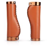 Interlook Ergonomické gripy na kolo | Stylové rukojeti z PU kůže | PUBT-G211A-BR 5303