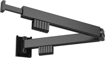 Interlook LYJ-D60-ČERNÁ | Skládací ramínko na šaty | Skládací sušák | Nástěnná kolejnice s háčky 4484