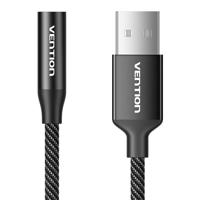 Jednoportová externí zvuková karta USB Vention Gome 0,25 m (černá)