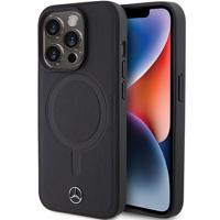 Kožené pouzdro Mercedes Smooth MagSafe pro iPhone 15 Pro Max - černé CG Mobile 3666339135065