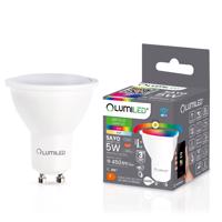 LED žárovka LED GU10 5W 450lm RGB CCT Stmívatelná inteligentní TUYA WiFi SMART SAYO LUMILED LUMTUY0040