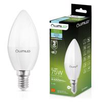 LED žárovka LED svíčka B35 E14 10W = 75W 1055lm 6500K Studená bílá 180° LUMILED