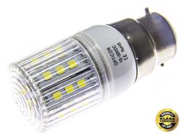 LED21 LED Žárovka B22 24V 4W 30x SMD2835 10-30V DC 360 Led Marine Teplá bílá