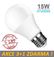 Optonica LED žárovka E27 15W SMD2835 1320 lm CCD Studená bílá, 3+1 Zdarma