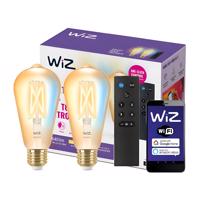 Philips 2x LED žárovka LED E27 ST64 7W = 50W + Ovladač Filament Bursztynowa SMART WiFi WiZ PHWIZ0510