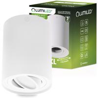 Podhledové bodové svítidlo přisazené halogenové Spot Tuba výklopné GU10 kulaté Bílá 125mm AMAT-XL LUMILED