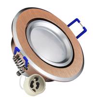 Podhledové bodové svítidlo stropní vestavné výklopné SUN OLAL GOLDLUX (Polux) alu zlatý + žárovka LED GU10 3,5w SANOPR0088